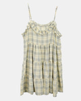 Aera Frill Check Sleeveless Dress