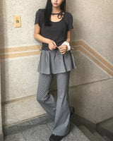 Qutin Ribbon Skirt Leggings Pants