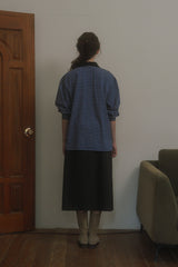 Weekly collar t-shirt_blue