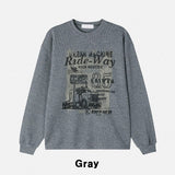 ライドプリントオーバー ニットTシャツ