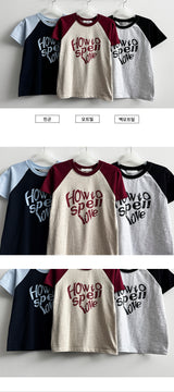 Speck color hue raglan short sleeve t-shirt