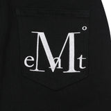 PISTOL BACK LEATHER DOUBLE CROSS WIDE BOOTS CUT COTTON PANTS