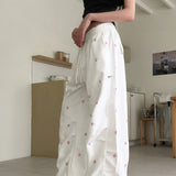 Melin Ballet Core Ribbon Embroidery Wide Two-Way Pants