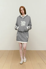 WITTY BUNNY FUR MINI SKIRT [MELANGE GRAY]