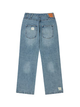 STAR APLIQUE DENIM PANTS LIGHT BLUE