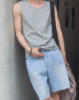 Node Stud Ribbed Sleeveless