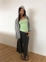 SLUB HOOD ZIP-UP