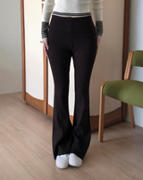 ben over low ribbed bootcut knit pt