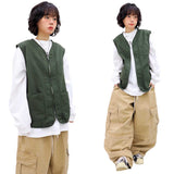 Vintage Oxford Zip-Up Vest