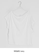 Lanka Two-Way Shoulder Loose Fit Short Sleeve Tee