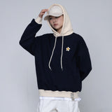 [UNISEX] クリームフラワードットカラーリングフーディー