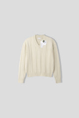 Croiffle v-neck knitwear