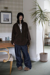 スエードパッチデニムパンツ