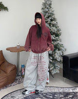 Crew lettering brushed pants