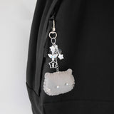 [soft keyring] シルバーキャット (グレー)