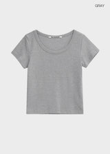 [B-BASIC] スタンダードUネック半袖Tシャツ