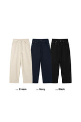 Detail Wide Cotton Pants 3COLOR