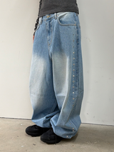 ブルーム スタッド バルーン デニム パンツ(2color)
