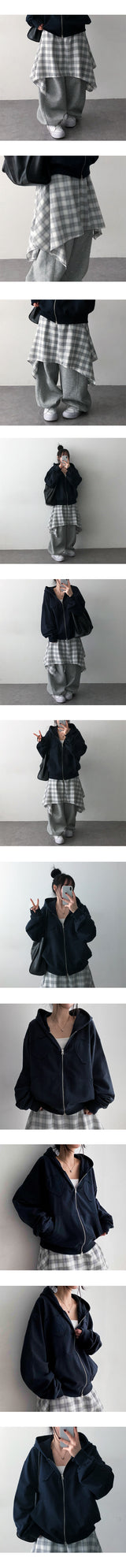 ワデットレイヤードチェックカンカンスカート