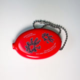 BORN IN CODE Coral Reef Coin Wallet Keyring (Red)