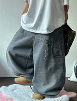 HIGH QUALITY 🩶 ASYMMETRIC RIVET POCKET BALLOON WASHED DENIM 🩶🤎 - 2 COLORS, 2 SIZES