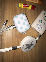 blue dot pattern airpod case