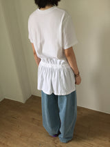 アイレットフリルクルーネックTシャツ (3color)