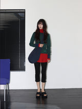 リバーシブルポケットバッグ (RED & NAVY)