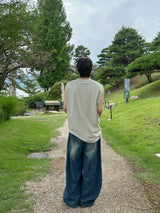 Double Cut denim pants
