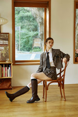 WHITNEY CROP JACKET / CHARCOAL