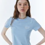 Shape Logo Slim Span T-Shirt Sky Blue