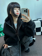 2ウェイ🤎 ハーディービッグフーディージップアップ🤎🩶🖤3カラー