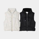 OWN Knitwear Hooded Padded Vest (2 colors)