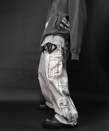 BBD Anxiety Disorder Dirty Cargo Pants (White)