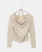 Bora Frill Halter Off-Shoulder Knit