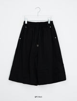 [unisex] Mado Cut Pintuck Wide Banding Bermuda Pants