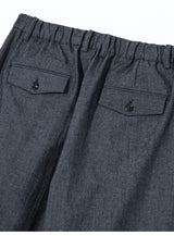 フラップポケットデニムコットンワイドパンツ_Indigo Denim