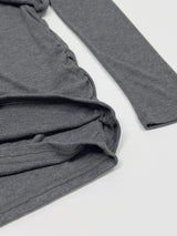 Deman Shirring Layered Long Sleeve T-shirt
