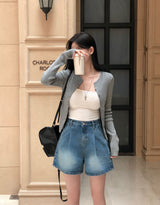 [BELLIDE MADE] ferry rib round knit cardigan