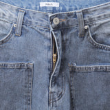 Front pocket washing denim (2color)