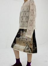 Crochet Lace Blouse Tee (Beige)