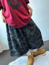 Archien Camo Print & Embroidery Bermuda Shorts 2color