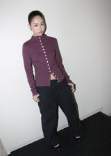 Button long sleeve [Grape]