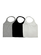 [EFFORTLESS CHIC/BASIC ITEM] ベーシックリブホルタータンク - 3 COLOR