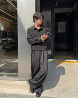 エラスティックバンドストライプスラックス