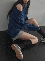 Little V-neck Cable Knit