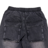 overlap denim pocket pants