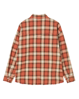 25FW DISTRESSED CHECK COTTON SHIRT ORANGE