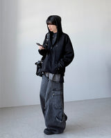 Quiet Black Curved Denim
