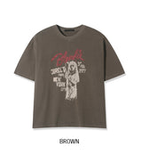 べロッドクロッププリントショートスリーブTシャツ